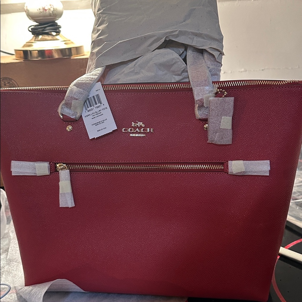 Coach Cherry Red Leather Handbag